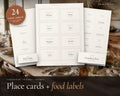 Thanksgiving Place Cards printable from Rooted & Refined: cover preview with the printed pages styled on a table