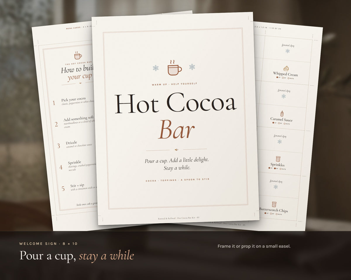 Inside the Hot Cocoa Bar Kit printable: sample pages, view 3 of 7