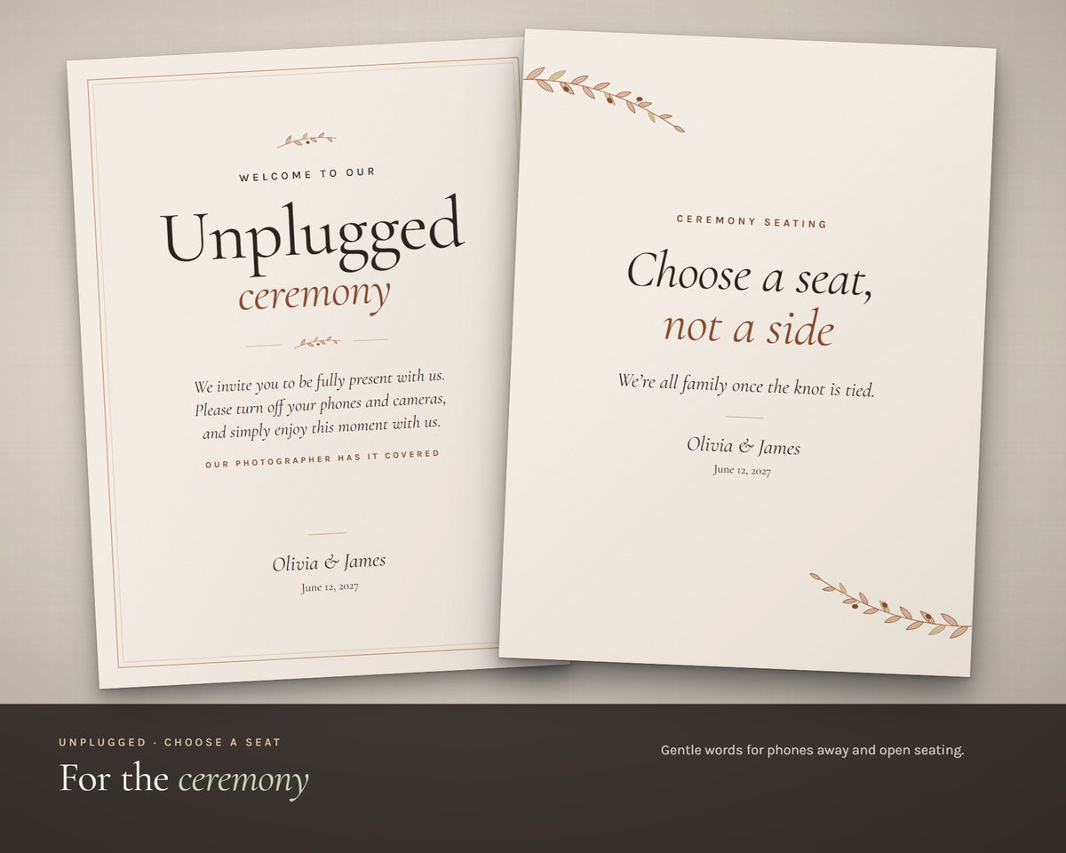 Inside the Wedding Sign Bundle (20 Signs) printable: sample pages, view 3 of 7