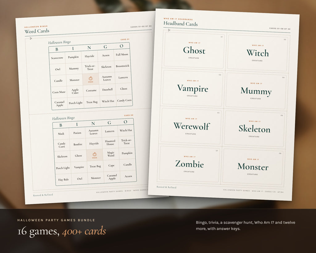 Inside the Halloween Mega Bundle printable: sample pages, view 3 of 8