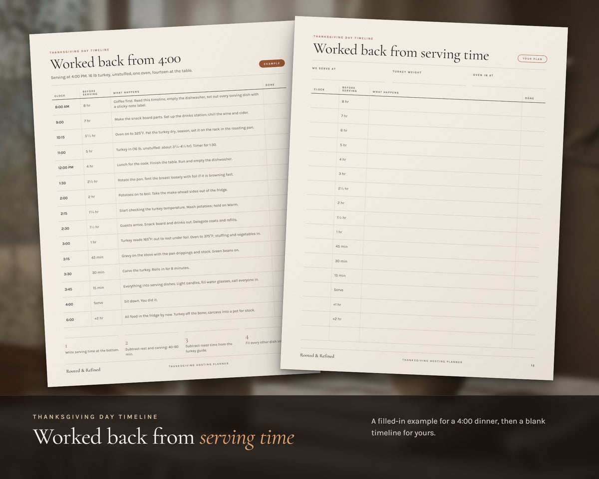 Inside the Thanksgiving Planner printable: sample pages, view 3 of 8