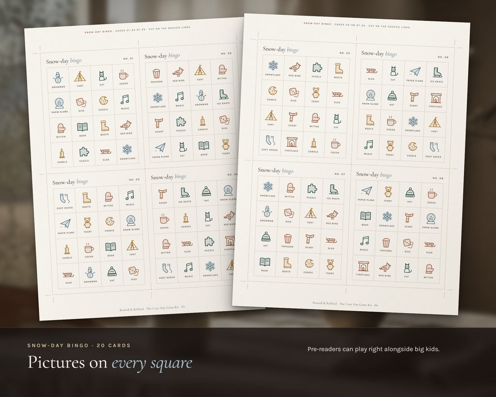 Inside the Winter Family Games printable: sample pages, view 3 of 7
