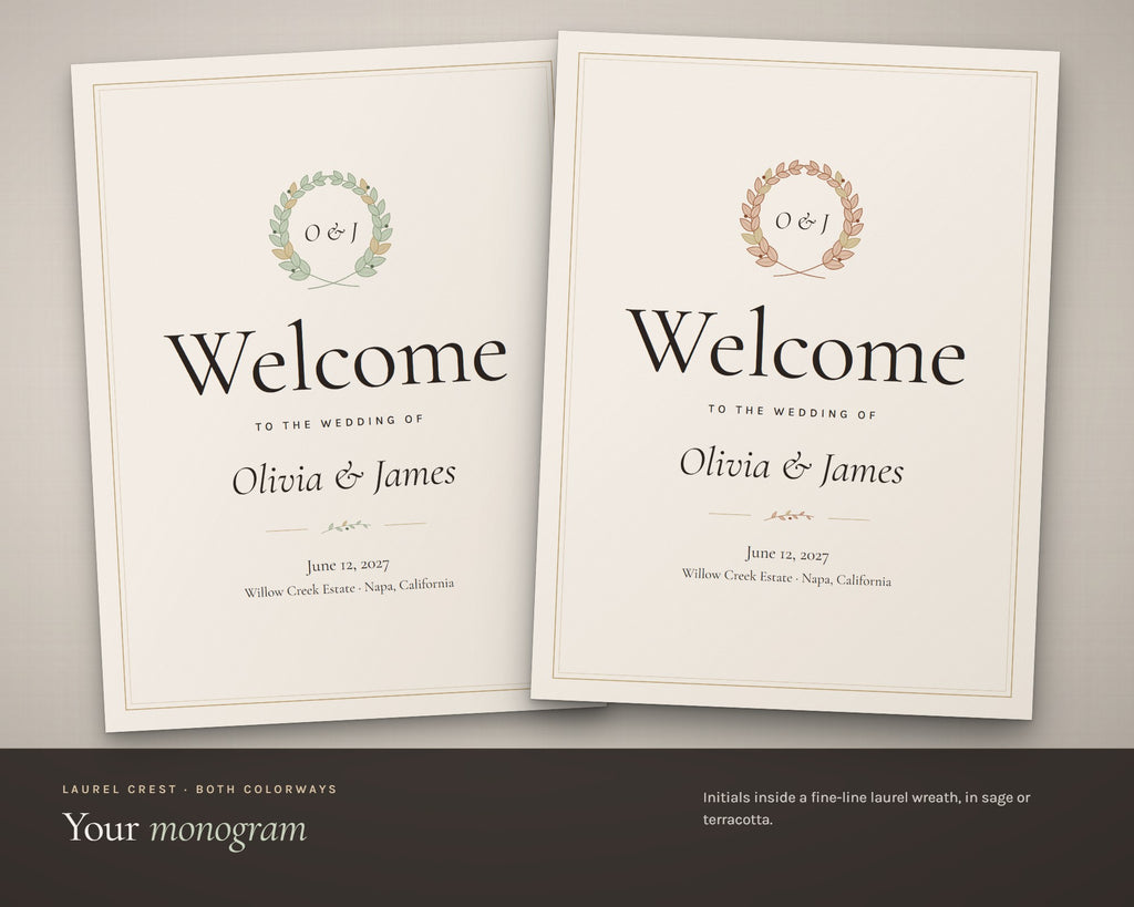 Inside the Wedding Welcome Sign printable: sample pages, view 3 of 7