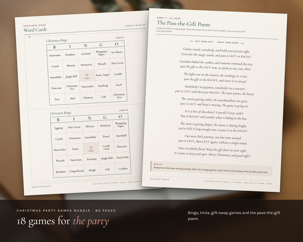 Inside the Holiday Fun Pack printable: sample pages, view 3 of 6