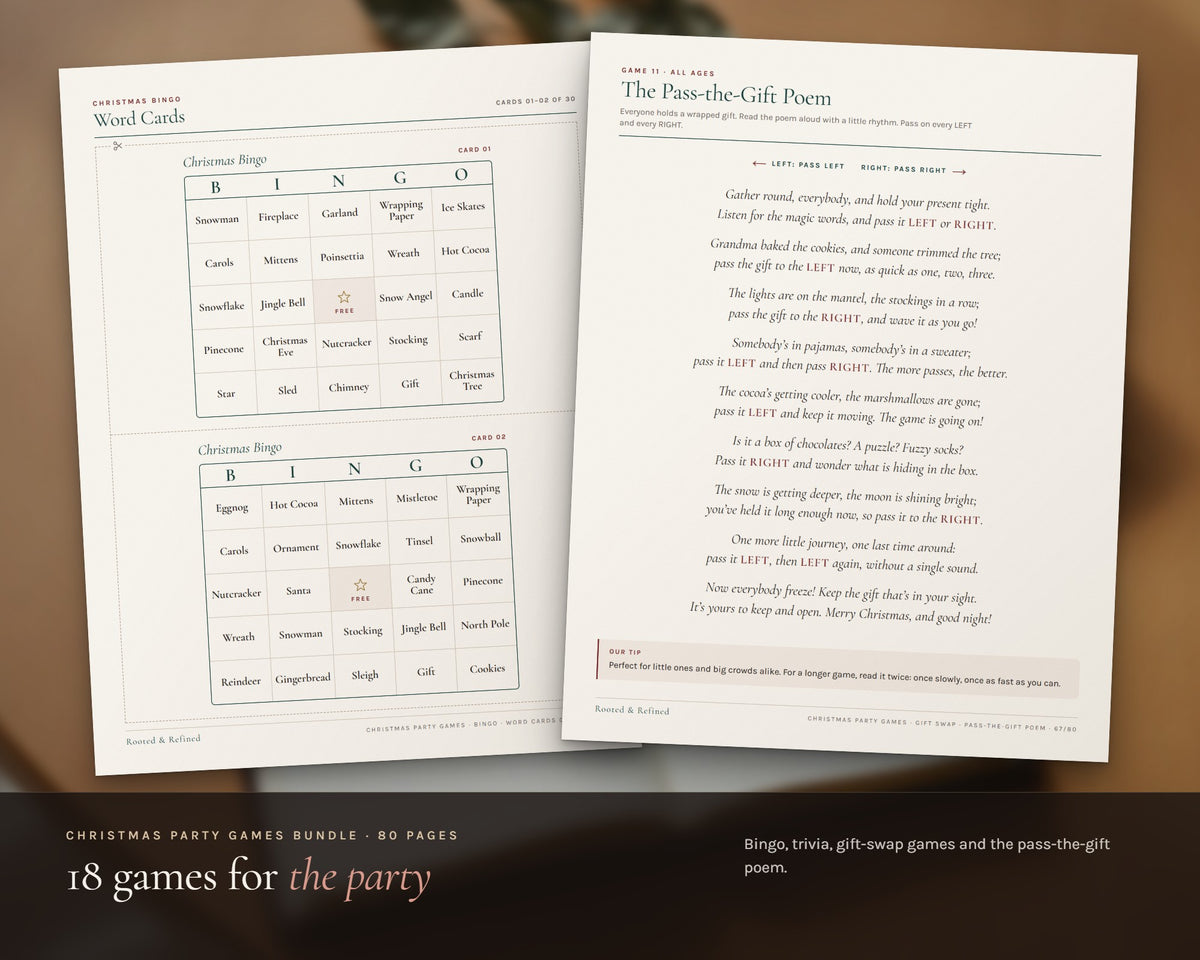 Inside the Holiday Fun Pack printable: sample pages, view 3 of 6