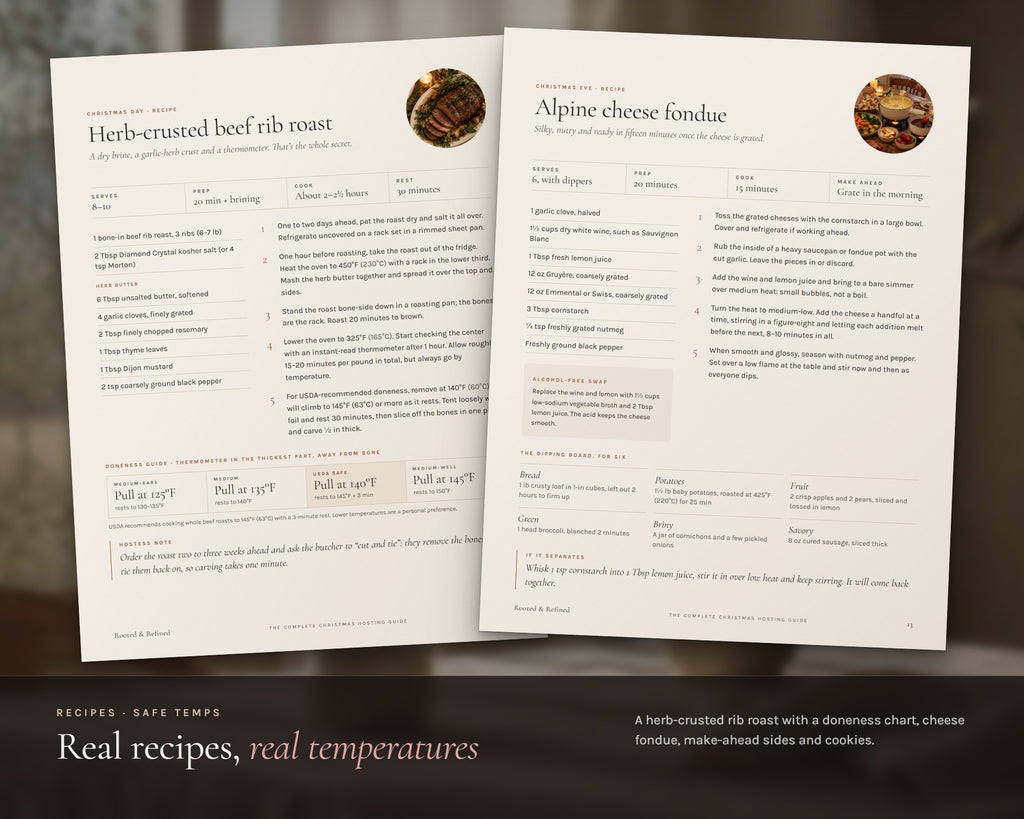 Inside the The Complete Christmas Hosting Guide printable: sample pages, view 3 of 7