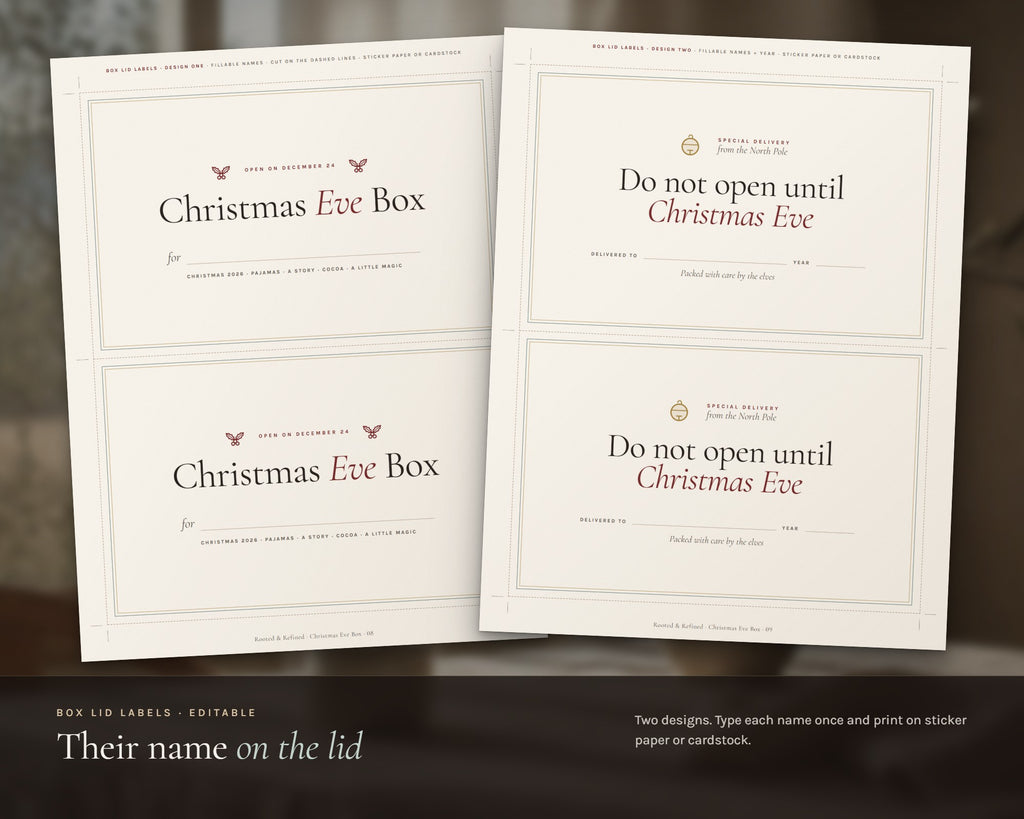 Inside the Christmas Eve Box Printables printable: sample pages, view 3 of 7