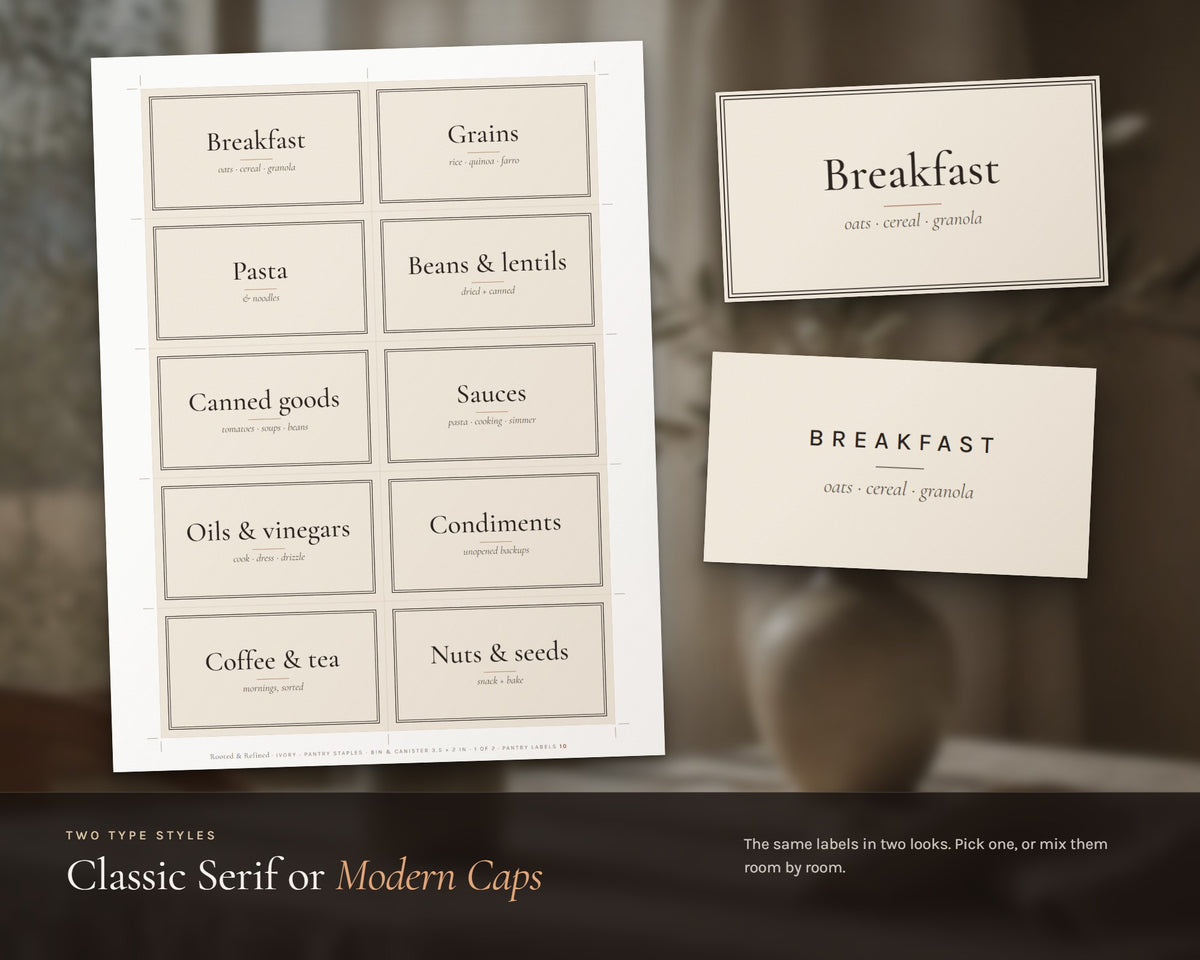 Inside the Pantry Labels printable: sample pages, view 3 of 8
