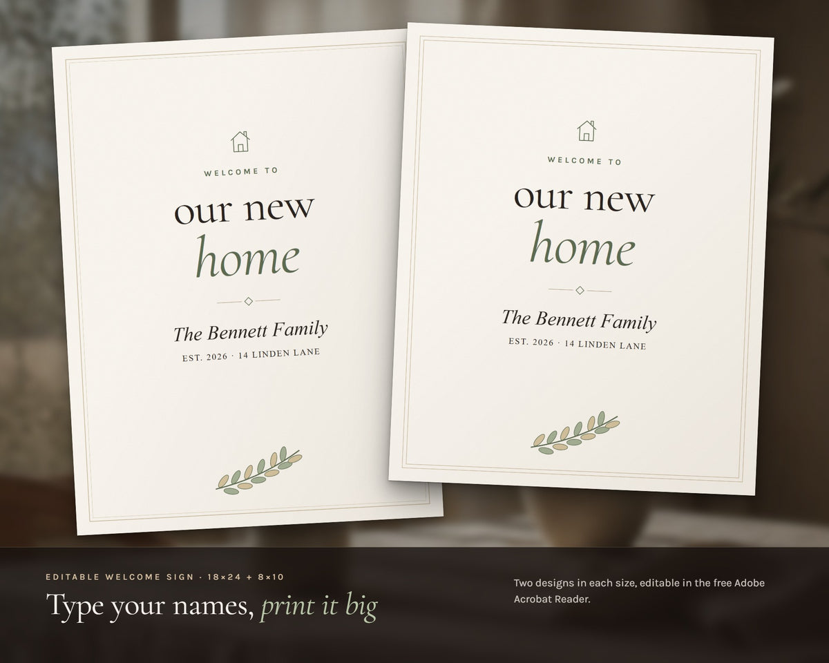 Inside the Housewarming Party Kit printable: sample pages, view 3 of 7