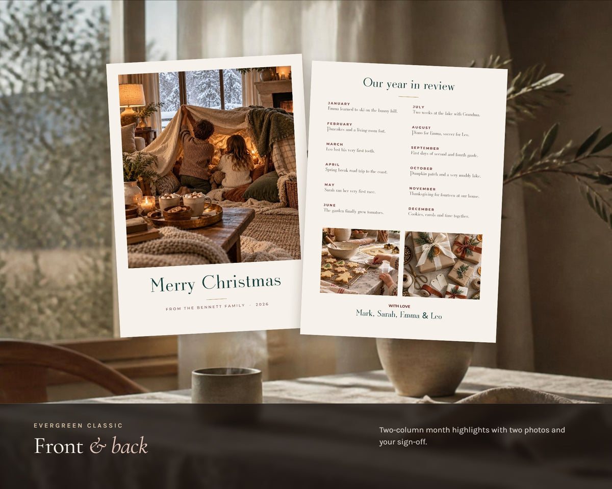Inside the Christmas Photo Card Canva Templates (Set of 3) printable: sample pages, view 3 of 8