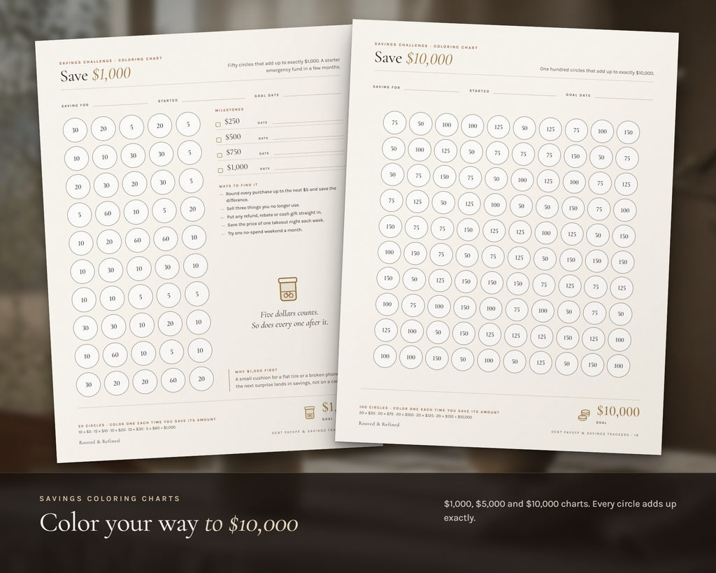 Inside the Debt Payoff Tracker printable: sample pages, view 4 of 8