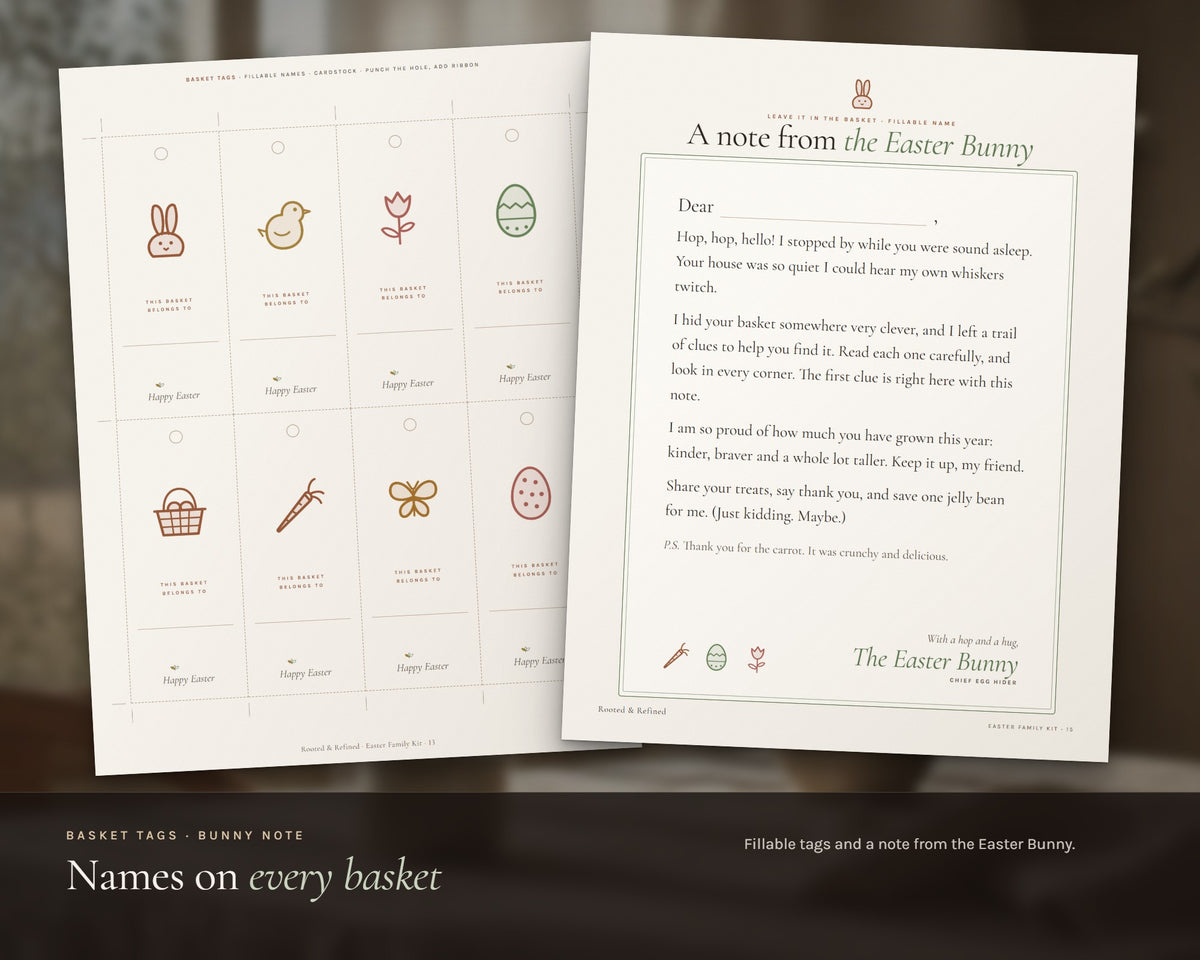Inside the Easter Family Kit printable: sample pages, view 4 of 7