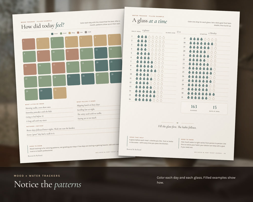Inside the Wellness Journal printable: sample pages, view 4 of 7