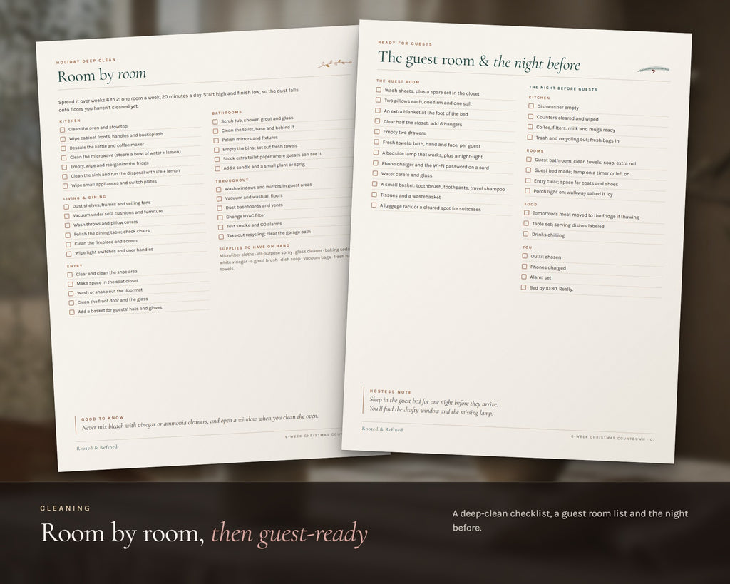 Inside the Christmas Countdown Checklist printable: sample pages, view 4 of 6