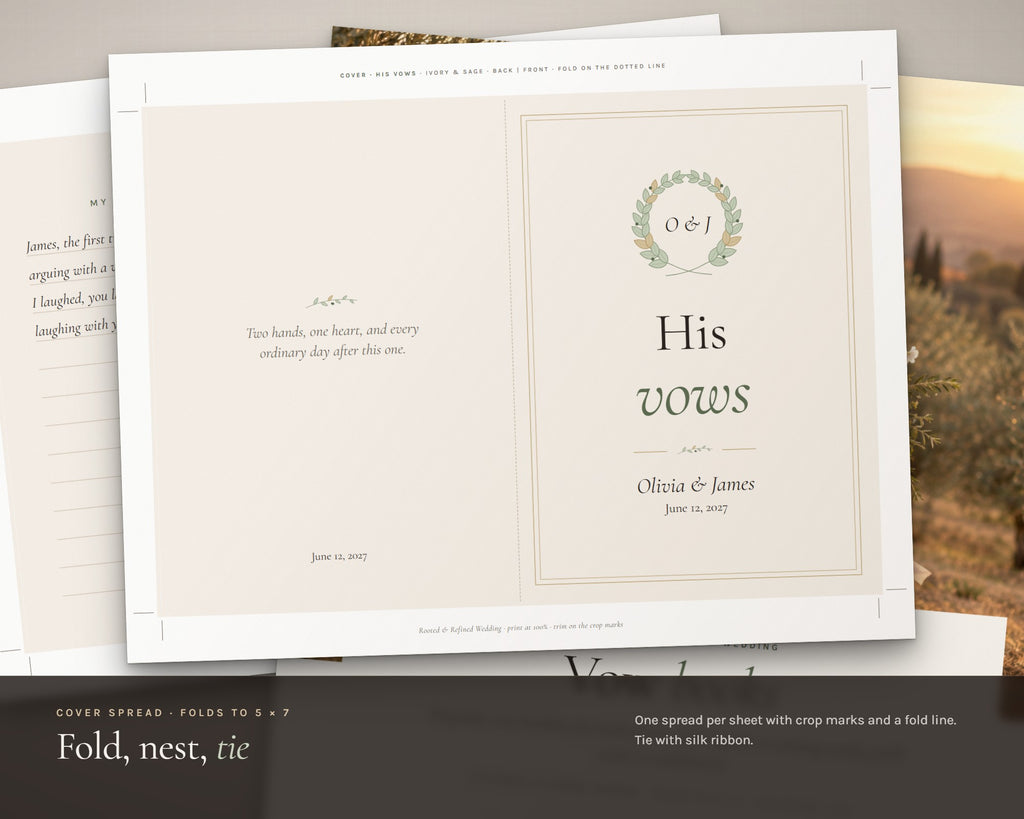 Inside the Wedding Vow Books printable: sample pages, view 4 of 7