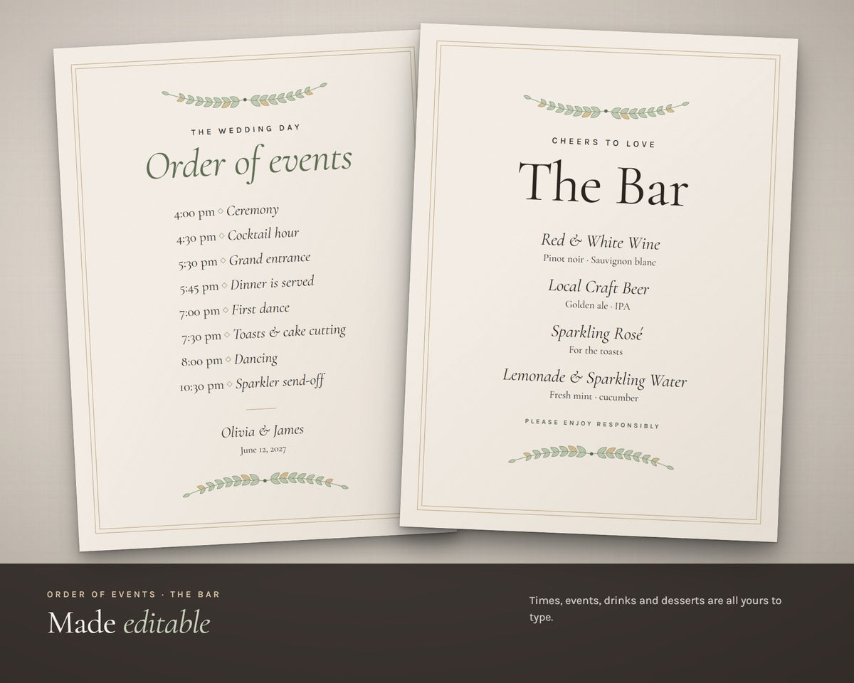 Inside the Wedding Sign Bundle (20 Signs) printable: sample pages, view 4 of 7