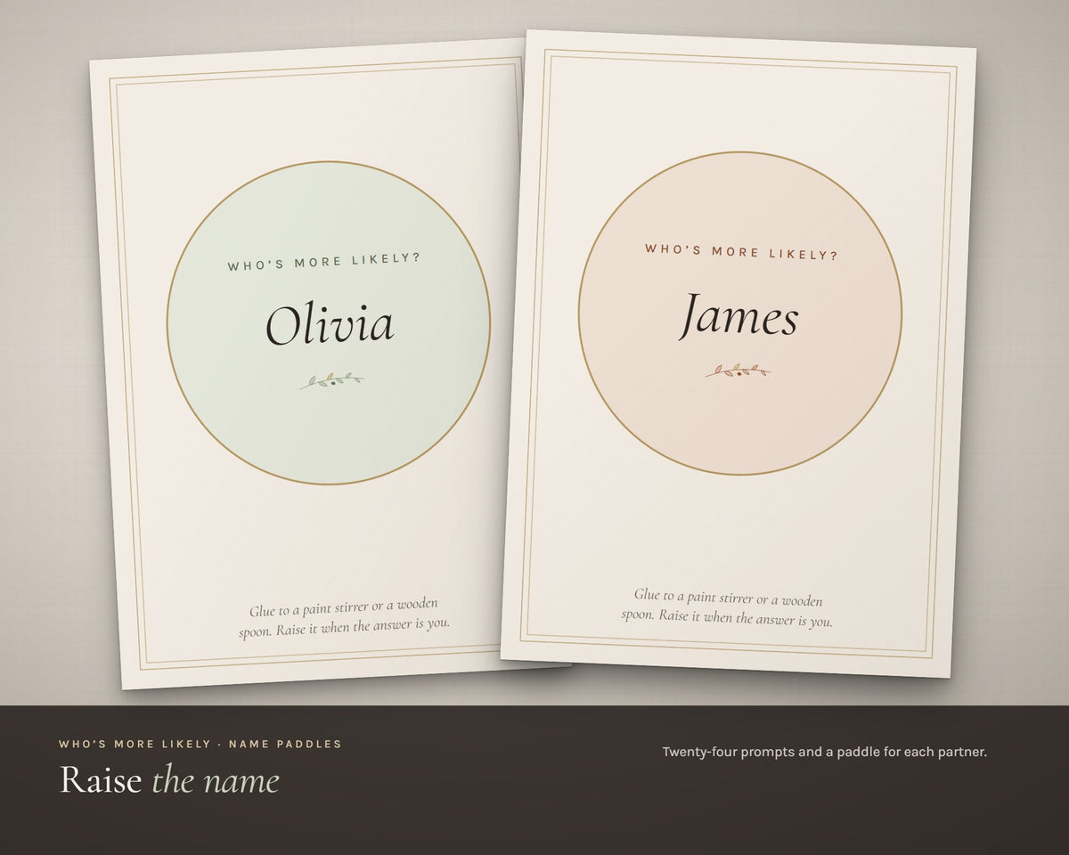 Inside the Couples Shower Games printable: sample pages, view 4 of 7