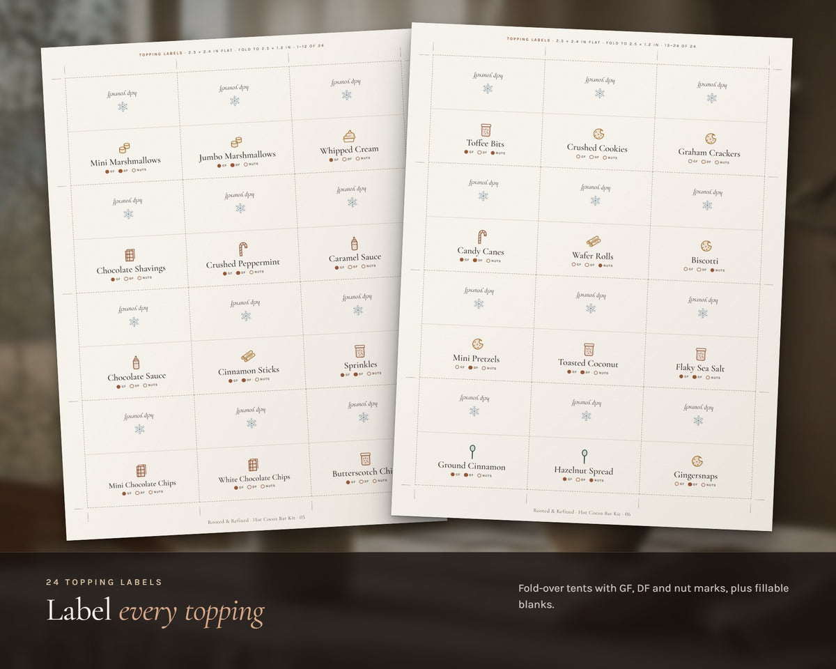 Inside the Hot Cocoa Bar Kit printable: sample pages, view 4 of 7