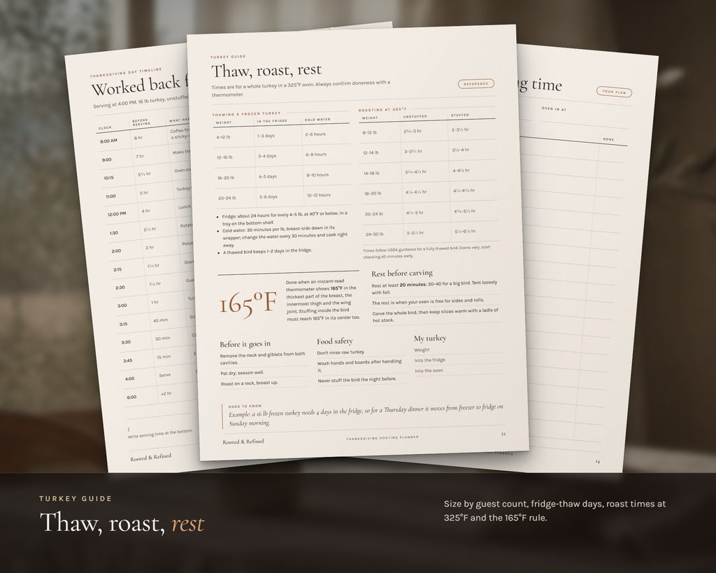 Inside the Thanksgiving Planner printable: sample pages, view 4 of 8