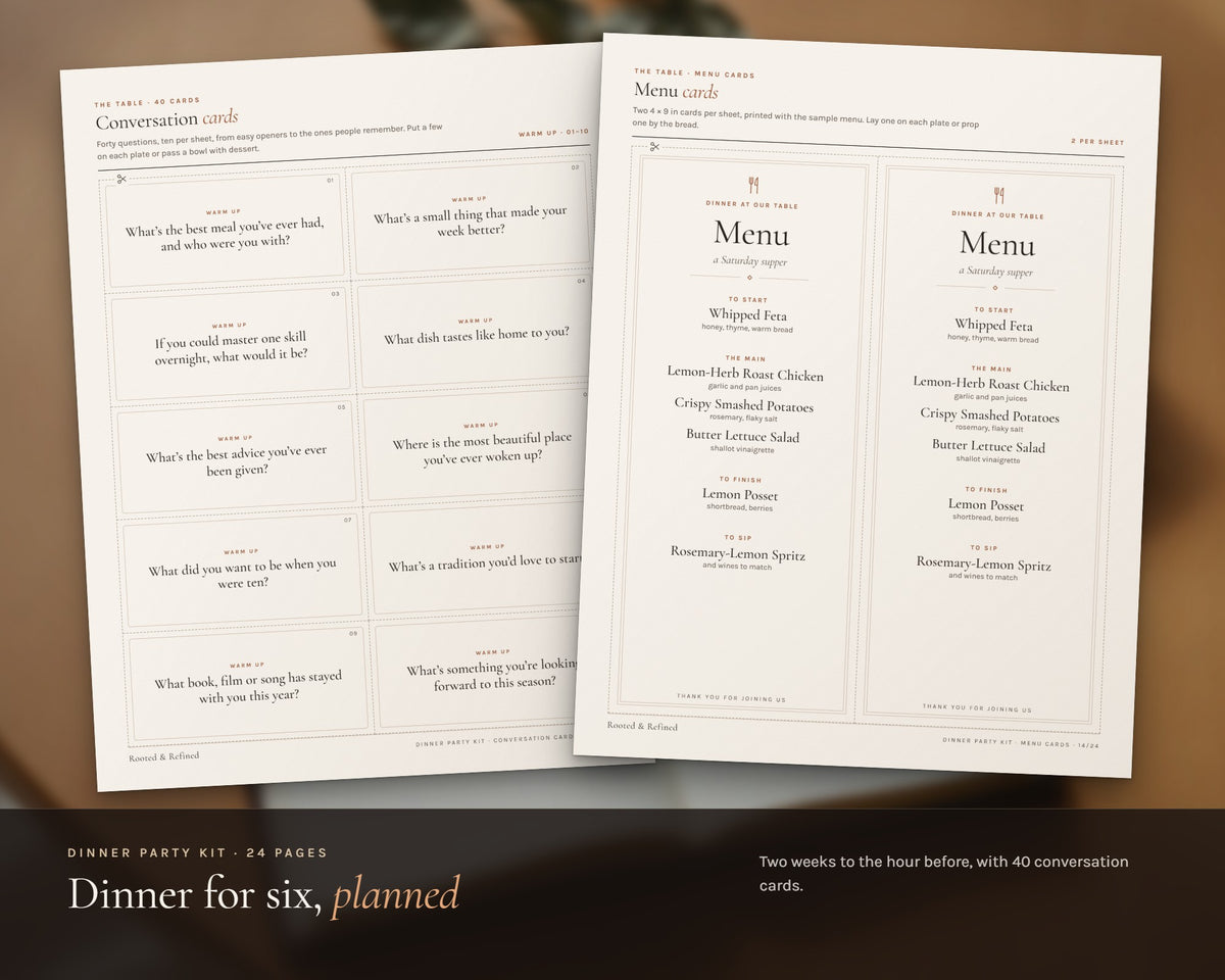 Inside the Ultimate Hosting Bundle printable: sample pages, view 4 of 8