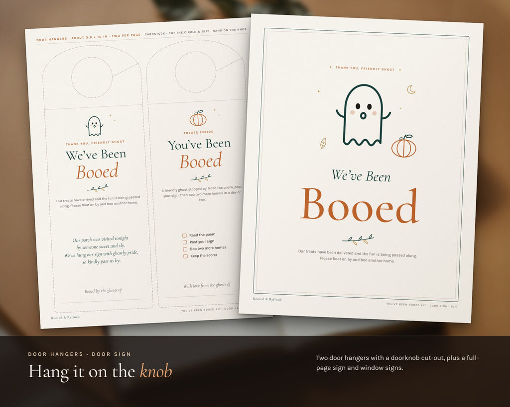 Inside the You've Been Booed Printable Kit printable: sample pages, view 4 of 8