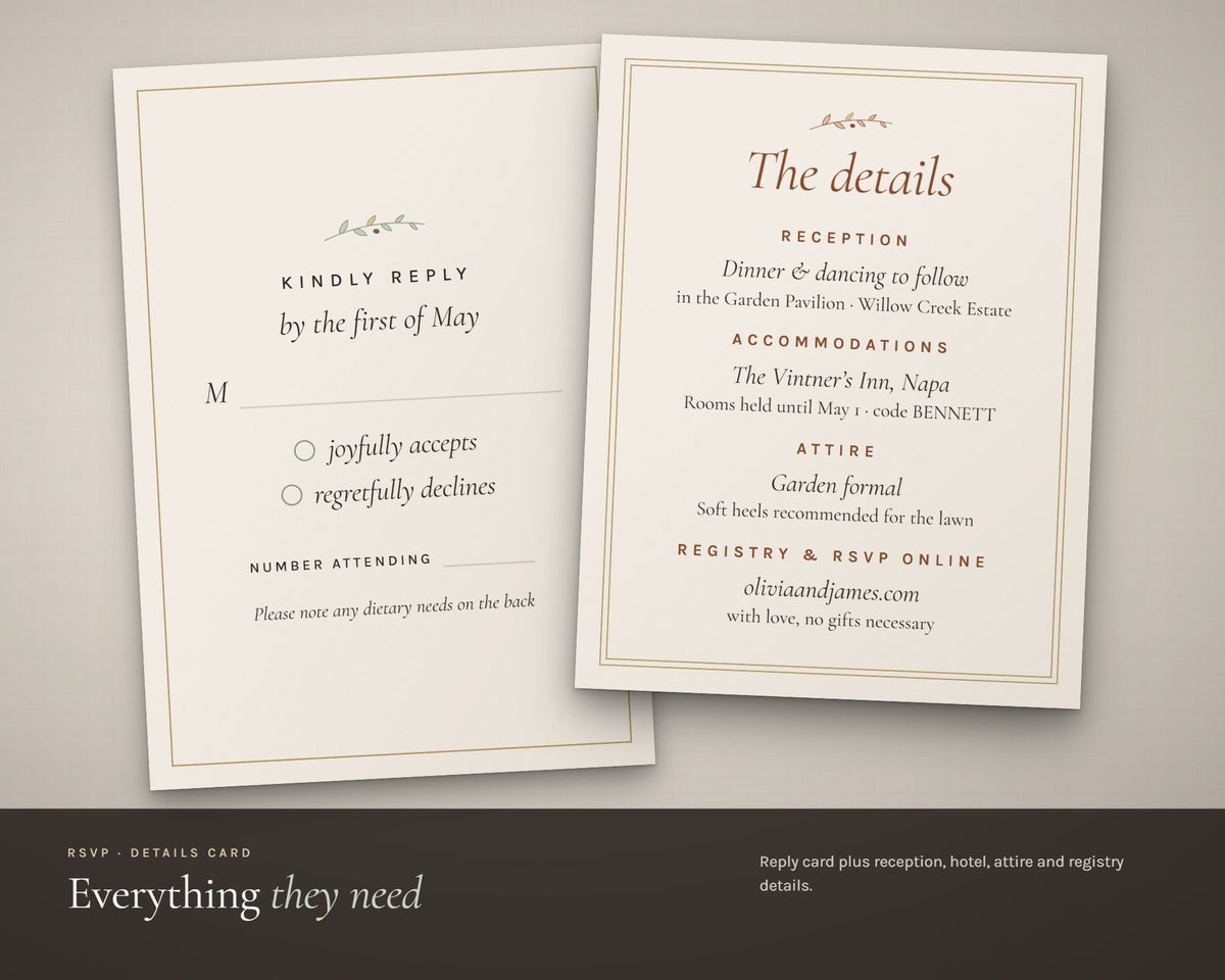 Inside the Wedding Invitation Suite printable: sample pages, view 4 of 7