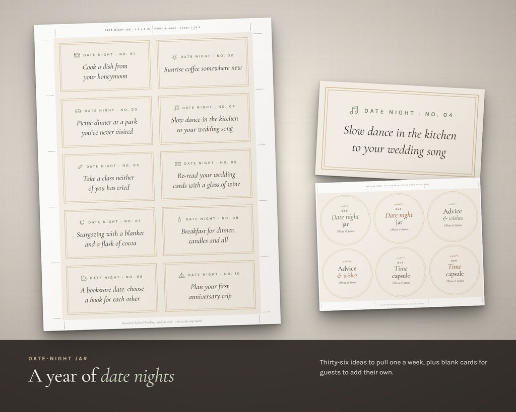 Inside the Wedding Advice Cards printable: sample pages, view 4 of 7