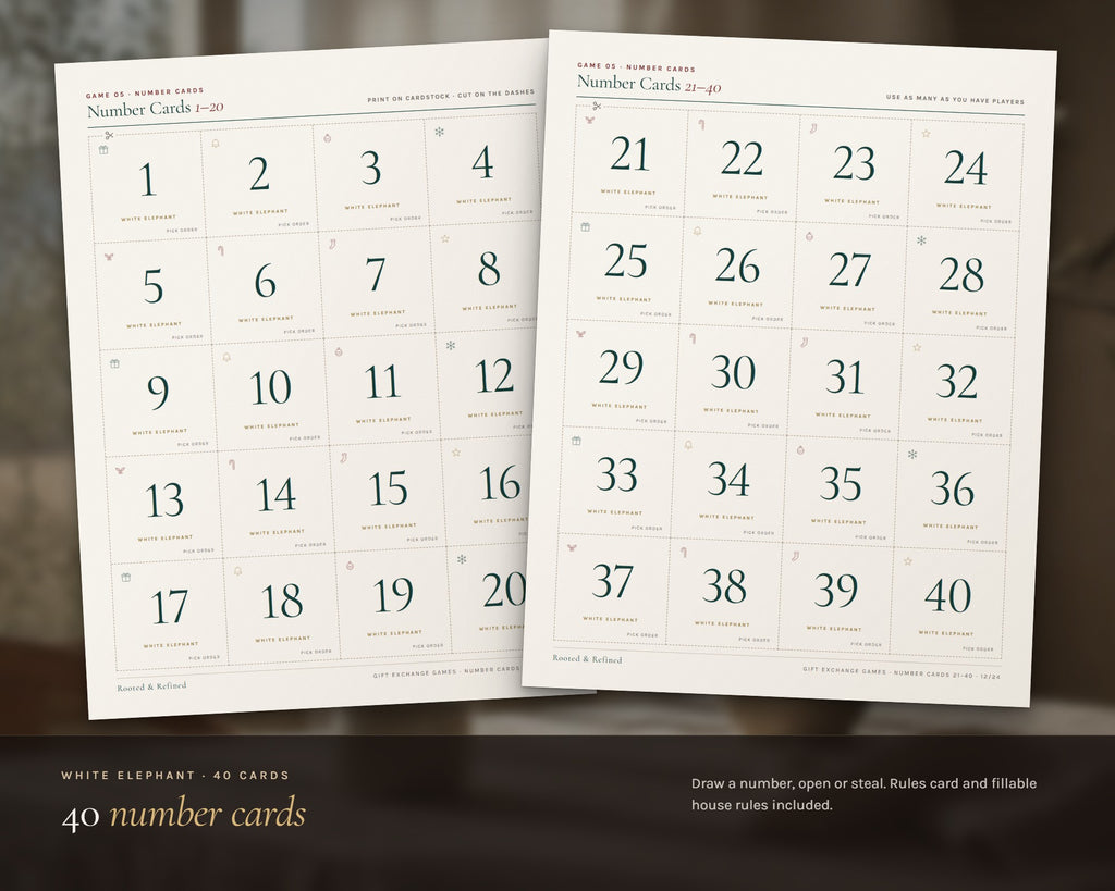 Inside the 8 White Elephant & Gift Exchange Games printable: sample pages, view 4 of 8