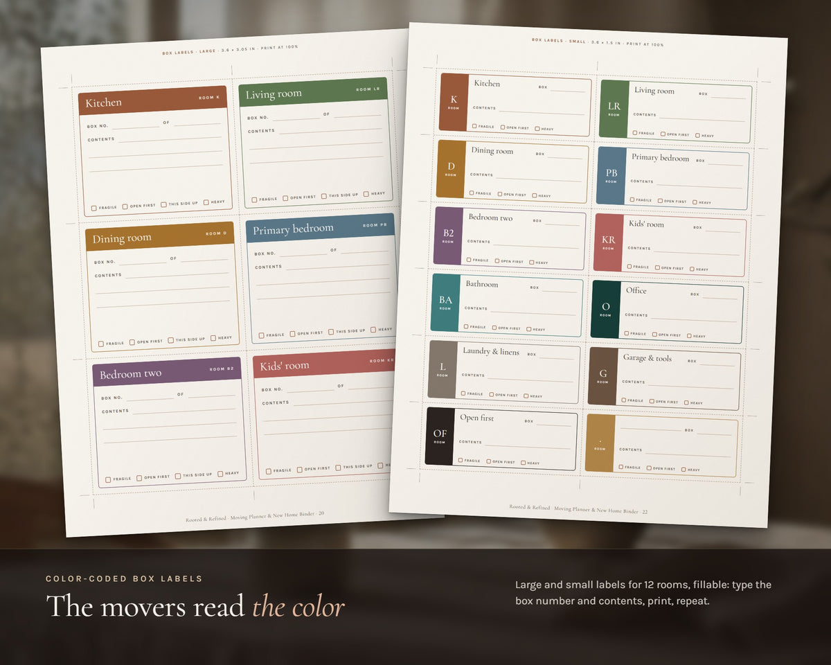 Inside the Moving Planner printable: sample pages, view 4 of 8