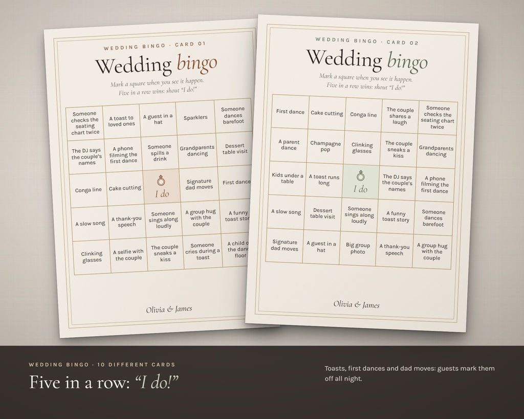 Inside the Wedding Reception Games Bundle printable: sample pages, view 4 of 7