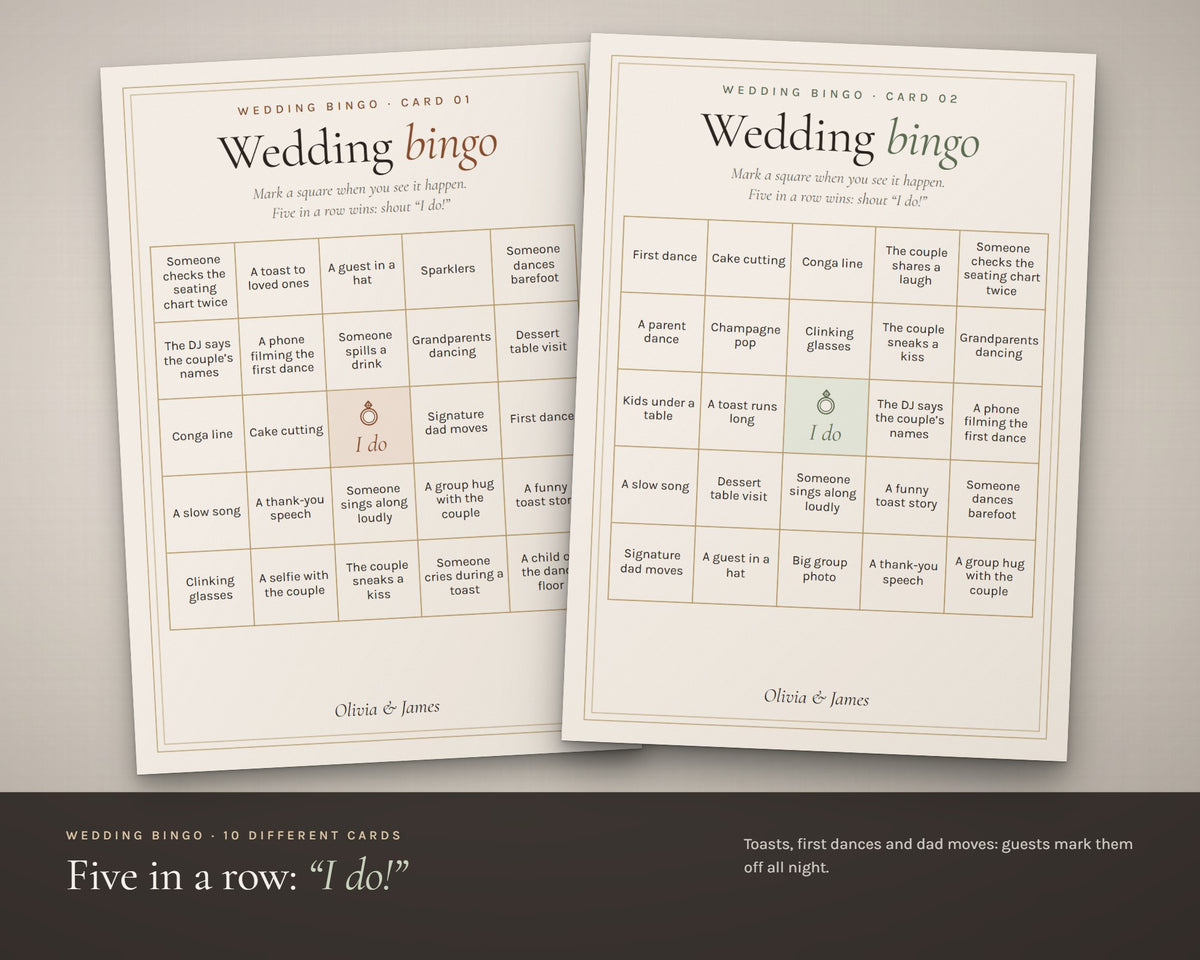 Inside the Wedding Reception Games Bundle printable: sample pages, view 4 of 7