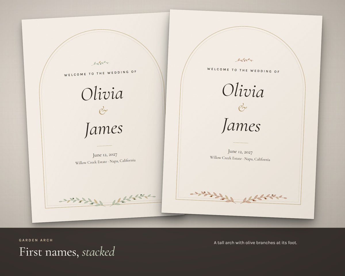 Inside the Wedding Welcome Sign printable: sample pages, view 4 of 7