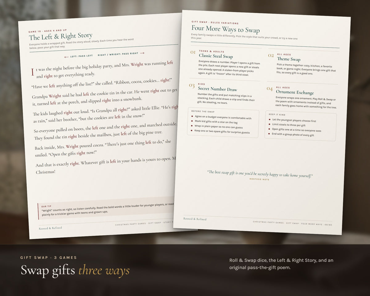 Inside the Christmas Games Bundle printable: sample pages, view 5 of 8