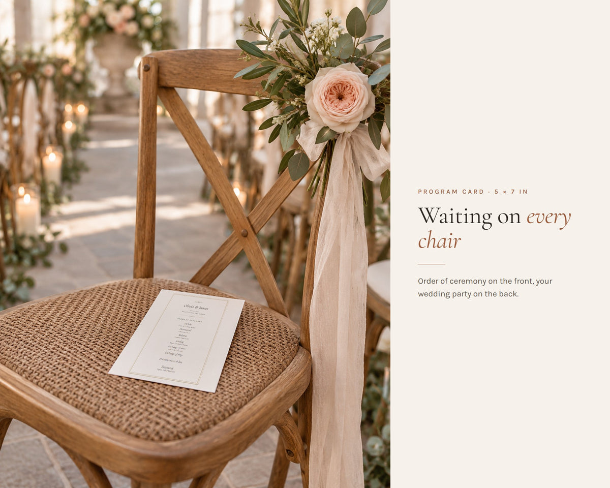 Inside the Wedding Program printable: sample pages, view 5 of 7