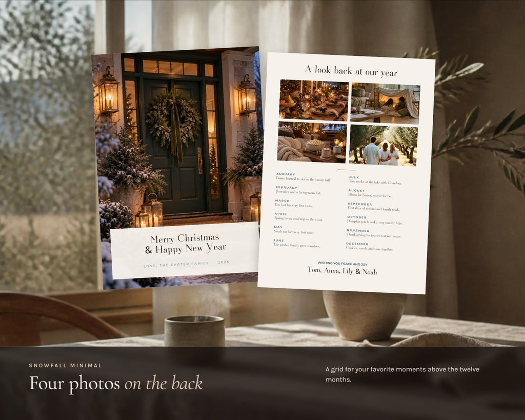 Inside the Christmas Photo Card Canva Templates (Set of 3) printable: sample pages, view 5 of 8