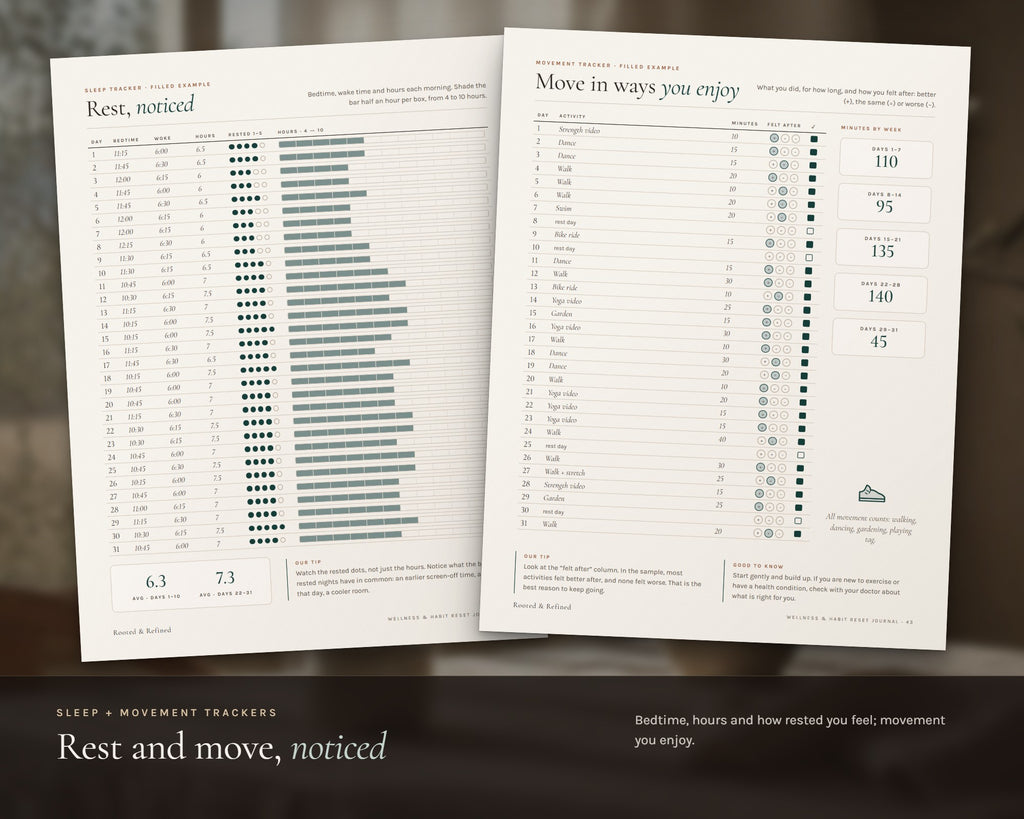 Inside the Wellness Journal printable: sample pages, view 5 of 7