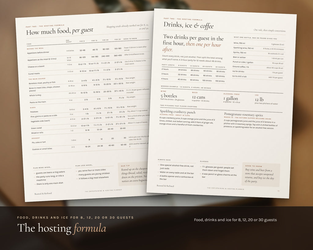 Inside the Entertaining Planner printable: sample pages, view 5 of 8