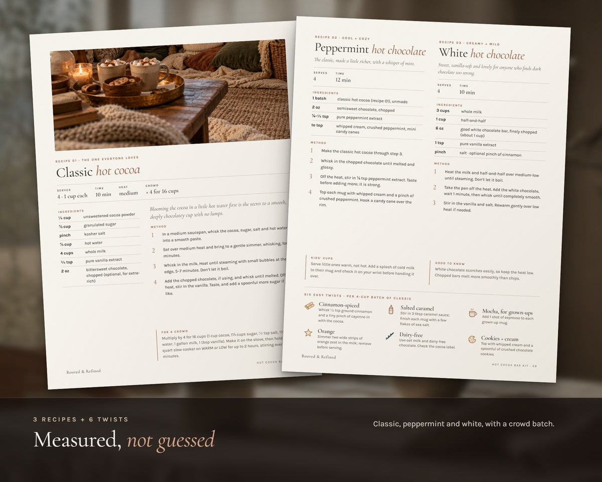 Inside the Hot Cocoa Bar Kit printable: sample pages, view 5 of 7