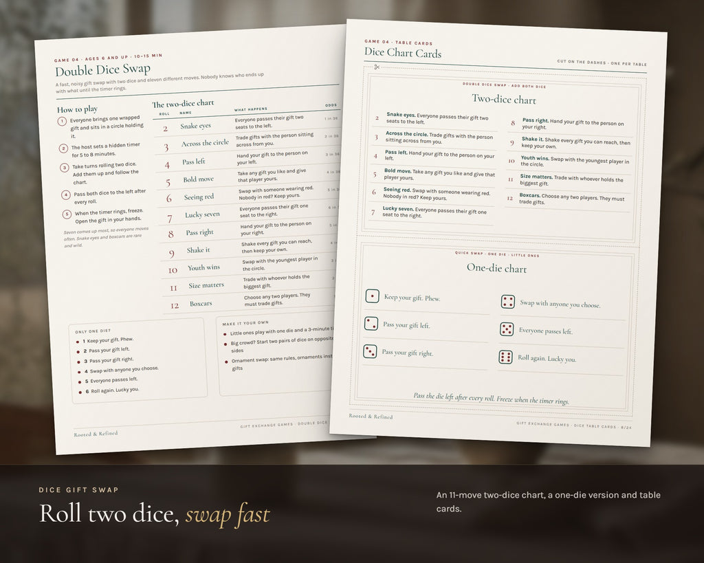 Inside the 8 White Elephant & Gift Exchange Games printable: sample pages, view 5 of 8