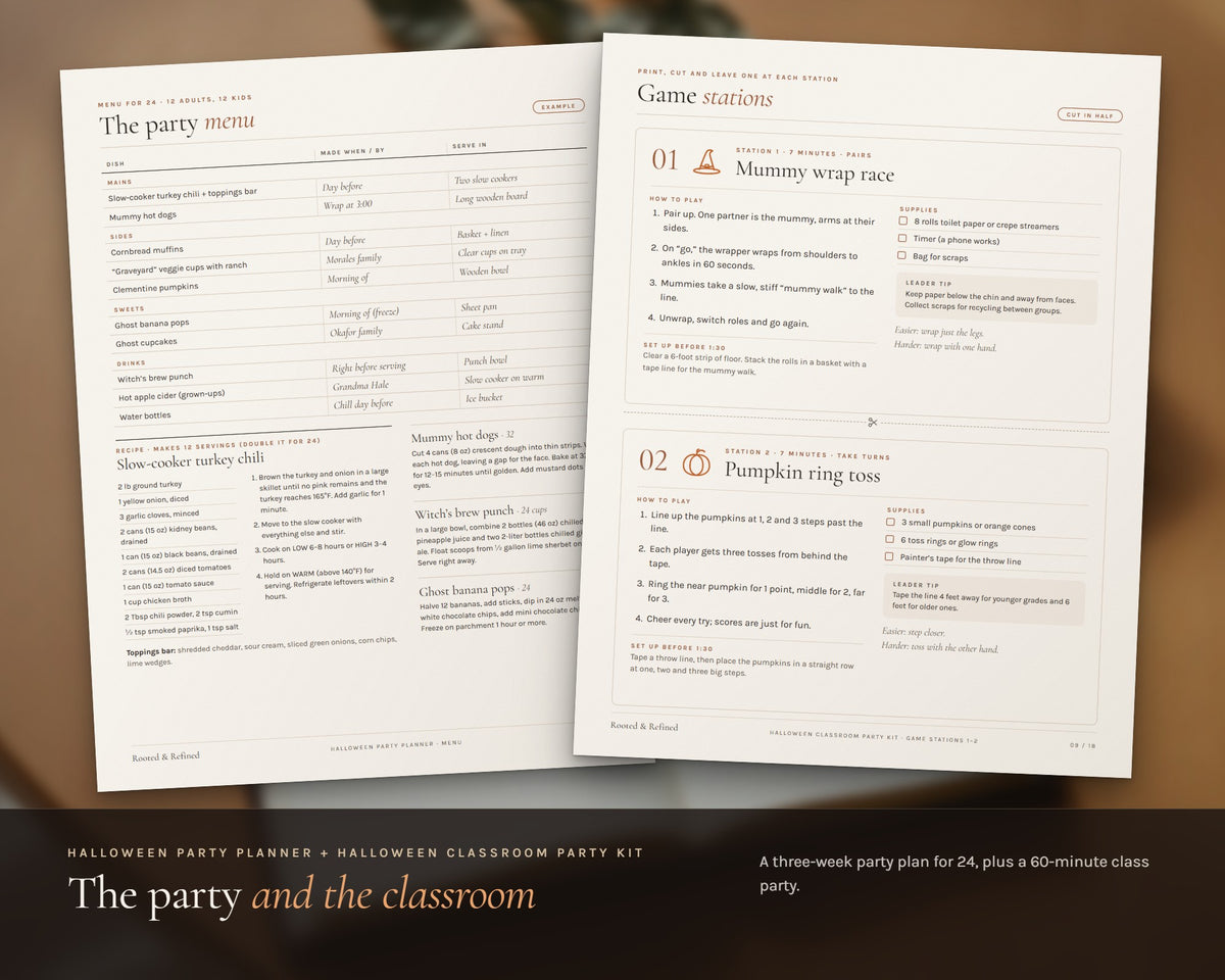 Inside the Halloween Mega Bundle printable: sample pages, view 5 of 8