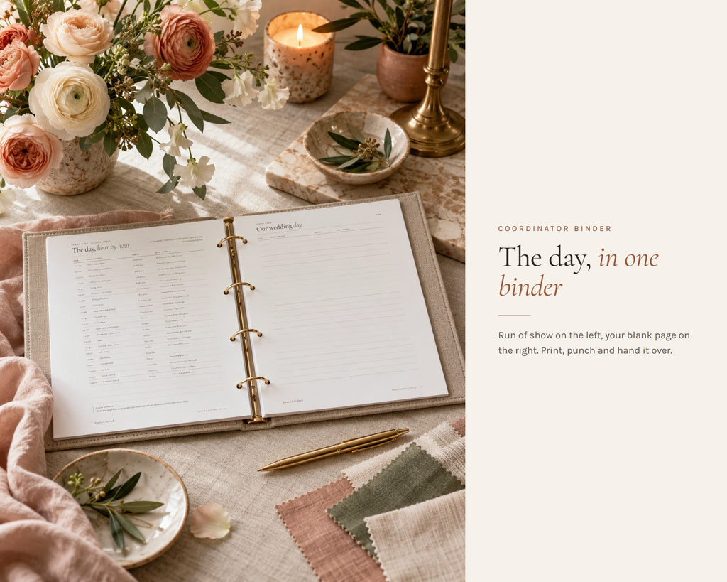 Inside the Wedding Day Timeline printable: sample pages, view 5 of 7