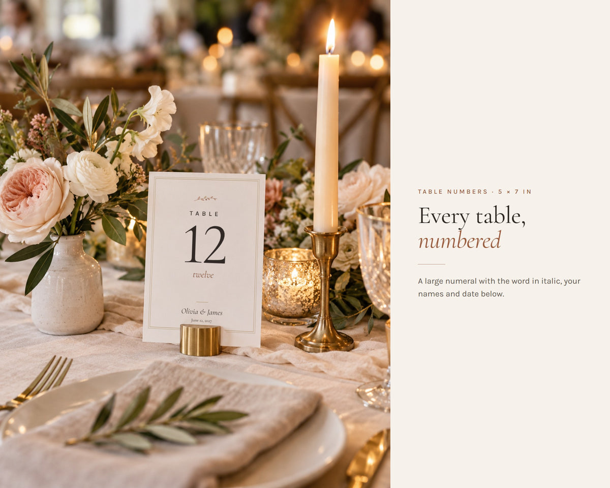 Inside the Wedding Table Numbers 1-30 printable: sample pages, view 5 of 7