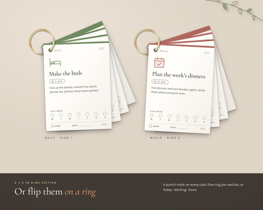 Inside the Home Routine Cards printable: sample pages, view 5 of 8