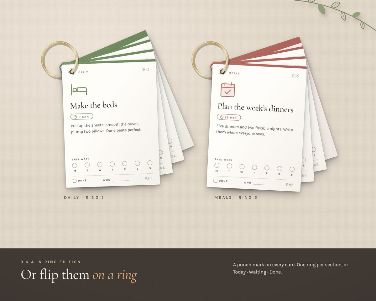 Inside the Home Routine Cards printable: sample pages, view 5 of 8