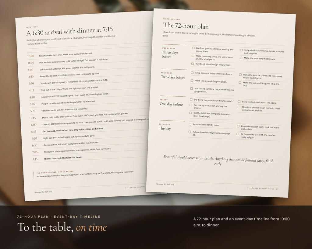 Inside the The Halloween Hosting Guide printable: sample pages, view 6 of 8