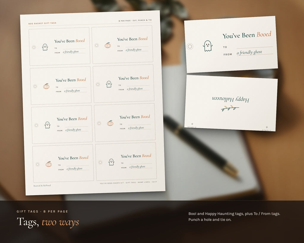 Inside the You've Been Booed Printable Kit printable: sample pages, view 6 of 8