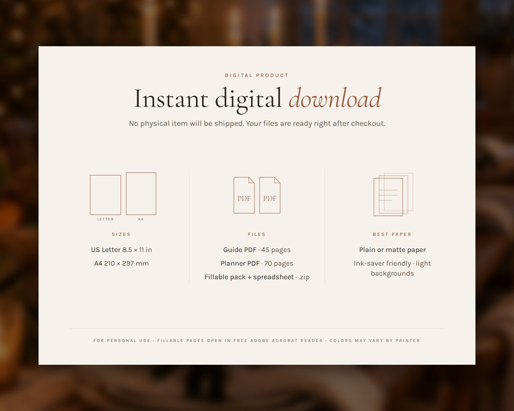 Inside the Christmas Planner Bundle printable: sample pages, view 6 of 6