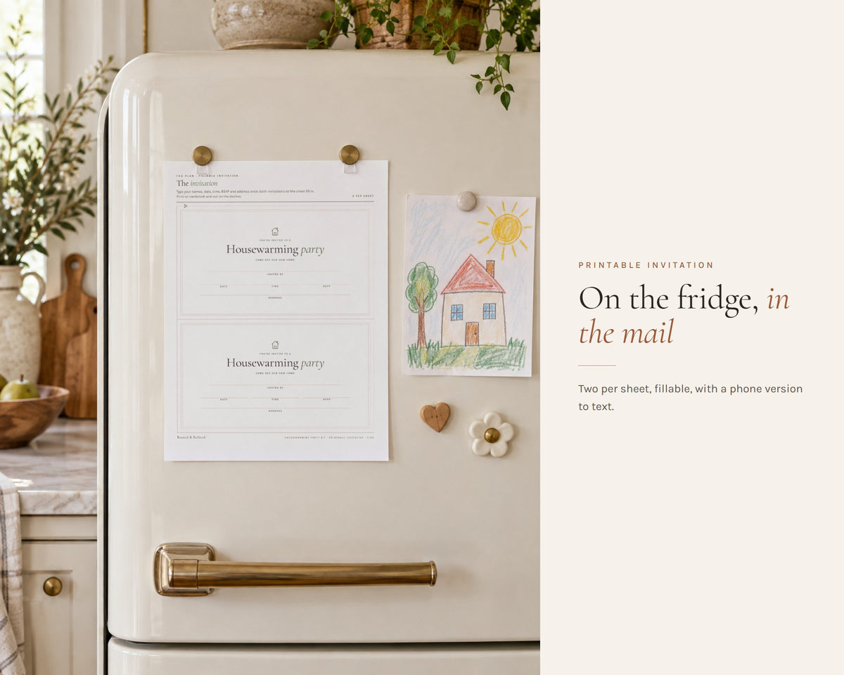 Inside the Housewarming Party Kit printable: sample pages, view 6 of 7