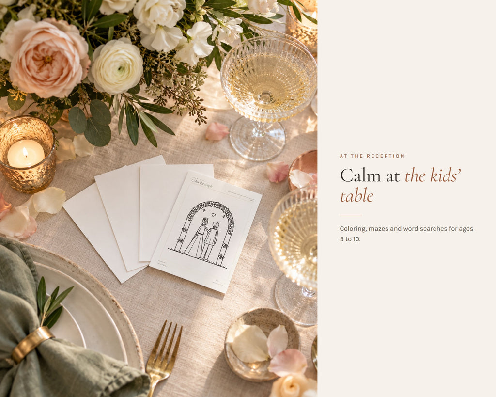 Inside the Wedding Activity Book for Kids printable: sample pages, view 6 of 7