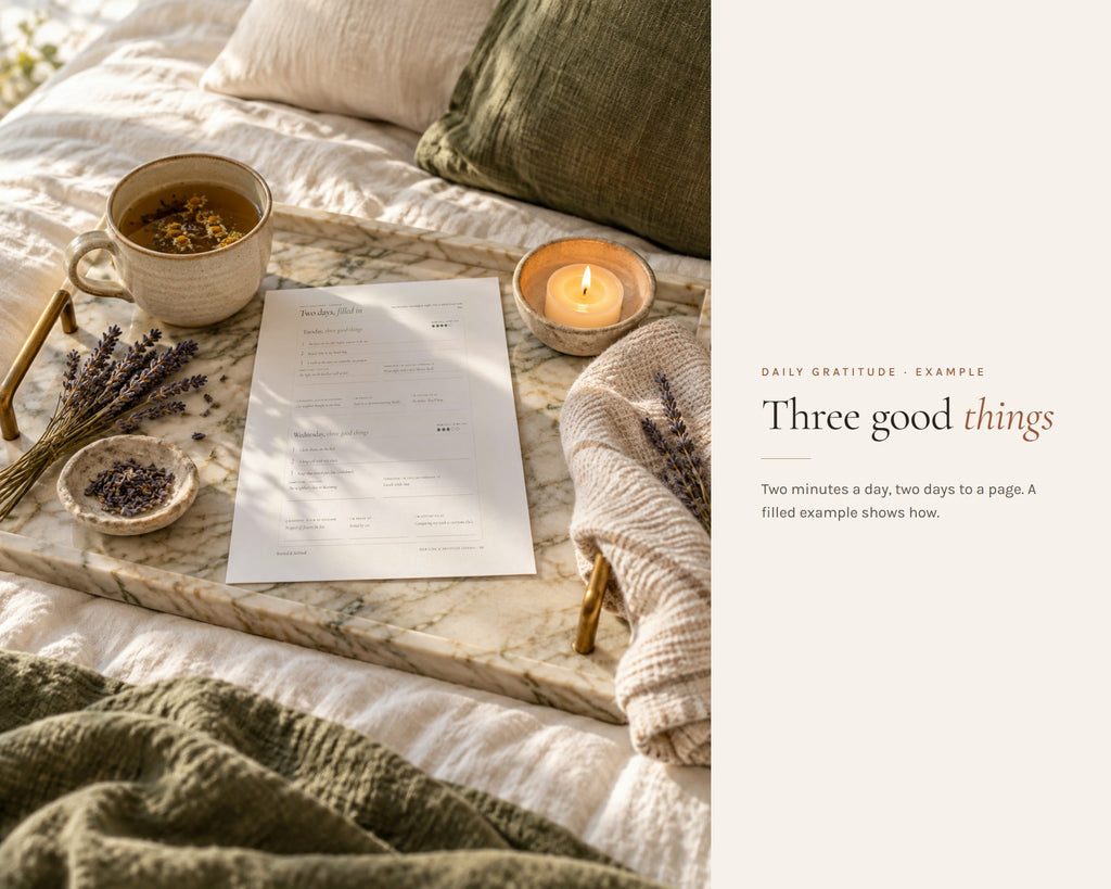 Inside the Self Care Journal printable: sample pages, view 6 of 8
